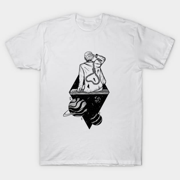 Contemplating Life T-Shirt by P7 illustrations 